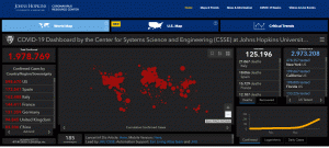 Universidad John Hopkins: mapa coronavirus