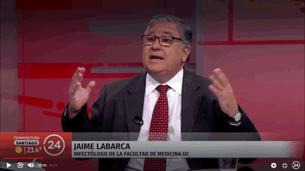 Dr. Jaime Labarca, entrevistado por Mauricio Bustamante en TVN.