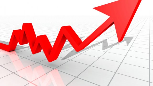 Grafico que muestra tendencia al alza